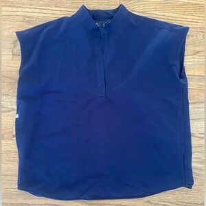 Figs Navy Rafaela Oversized Scrub Top